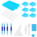 Miniatyrbilde 1 av 10: Diamantmaling -sett Diamantmaling BLÅ SET 2 SET 2 blå blue set 2-set 2