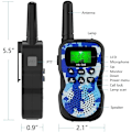 Pikkukuva 4 / 4: Lasten walkie-talkie taustavalaistulla LCD-näytöllä ja taskulampulla, kantama jopa 3 km, vihreä