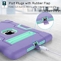 Miniatyrbillede 5 af 7: Cantis etui til iPad 9. generation/iPad 8. generation/iPad 7. generation, tyndt, meget stødsikkert, robust etui med indbygget Purple+Teal