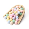 Miniatyrbilde 3 av 5: 50 stk/pakning Silikonperle 9/12/15MM Perle for smykkefremstilling Armbånd DIY Smokkkjede Halskjede Smykketilbehør pearl white
