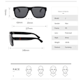 Pikkukuva 5 / 5: Polaroid aurinkolasit Unisex Square Vintage aurinkolasit Kuuluisa merkki Polaroid aurinkolasit Retro Feminino naisille miehille 2149C3 2149C3 Polarized