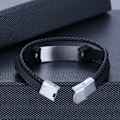 Miniatyrbillede 4 af 5: Til min søn Læderarmbånd Rustfrit stål Korrosionsjusterbart armbånd Adjustable