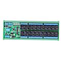 Miniatyrbild 1 av 5: Reläkontrollmodul TVS-överspänningsskydd 20-kanals reläkort 9600BPS justerbar data tid RS485 för smarta hem (24V)