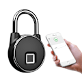 Miniatyrbillede 1 af 5: Starlight Fingerprint Keyless Vandtæt Bluetooth Smart Hænglås,