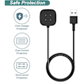 Miniatyrbilde 4 av 5: Lader for Fitbit Sense/Sense 2/Versa 3/Versa 4, Erstatningsladekabel Magnetisk Dokkestasjon for Fitbit Sense 1/2, Versa 3/4 Smartklokke