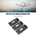Miniatyrbillede 4 af 6: 3 stk. RC flyvemaskine lithium batteri kit nem opladningskabel sæt til E88 E88Pro LS E525 E525Pro 3.7v 2600mah
