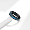 Miniatyrbillede 2 af 3: Anti Angst Fidget Ring Rustfrit Stål Spinner Ring Sol Måne Stjerne Roterbar Størrelse W