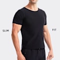 Miniatyrbillede 3 af 6: Sauna Svedtøj Vægttab Shapewear Top Skjorte Midje Vest Træner Træning Fitness Gym Korte Ærmer Mænd X Large