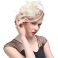 Miniatyrbilde 2 av 4: Elegant kvinners Fascinator Hat Brudfjäder Hårklemmer Tilbehør