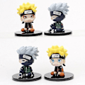 Miniatyrbillede 1 af 4: 4 stk./sæt Anime Naruto Figur 6cm Uzumaki Naruto Uchiha Sasuke Itachi Kakashi Søde Legetøj Q Figurals Bil Dekoration Model