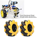 Pikkukuva 4 / 5: Mecanum-pyörät 48mm Kaikkisuuntaiset pyörät Älykäs robottiauton lisävarusteet DIY-lelukomponentit