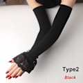 Miniatyrbilde 1 av 5: Kvinners arm ermer Arm beskyttelse DEKNING TYPE2 TYPE2 svart black Type2 - Type2