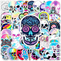 Miniatyrbillede 1 af 5: 50 \"Terrible Cool Skull\" Graffiti Vinyl Vandtætte Stickers til Bærbare Computere, Mobiltelefoner, Skateboards, Tasker, Vandflasker