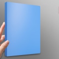 Miniatyrbillede 4 af 5: Multifunktionel A4-mappe 4-ring 2-ring A4-mappe Kontor Dokumentmappe Blu Blue 4 hole