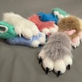 Miniatyrbild 2 av 5: Söt plysch cosplay kostym lurvig färg djur tass handskar katt flicka handskar katt tass söt plysch päls kostym färdig produkt Ed