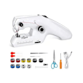Miniatyrbilde 1 av 5: Automatisk håndholdt symaskin Mini bærbar symaskin trådløs symaskin for voksen D hvit White none