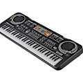 Miniatyrbillede 1 af 2: Børns 61-tangenters elektronisk orgel med mikrofon elektrisk klaver musik pædagogisk elektronisk USB-tastatur Black