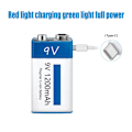 Miniatyrbillede 4 af 4: 6600mAh 9V Li-ion genopladeligt batteri til mikrofon multimeter RC legetøj kamera multimeter mikrofon met detektor