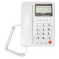 Miniatyrbilde 2 av 8: KXT8001CID kablet telefon Klassisk FSK DTMF dobbeltsystem fasttelefon kontortelefon med anrops-ID for hjem hotell (hvit)