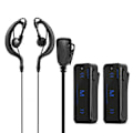 Pikkukuva 1 / 4: 2 kpl mini walkie talkie 2-way FM-radio lähetin-vastaanotin + 2 kuuloketta USB-lataus
