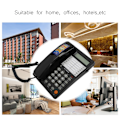 Miniatyrbilde 7 av 8: Hjemmehotell kablet ledning skrivebord stasjon veggtelefon kontor fasttelefon svart DTMF/FSK