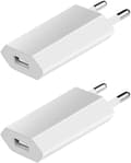 2-pack USB Snabbladdare, USB-kontaktadapter, Universal Rese US