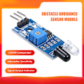 Miniatyrbild 1 av 5: Infraröd hinderundvikande reflekterande fotoelektrisk sensormodul för RC smart bilrobot