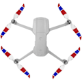 Miniatyrbillede 2 af 6: Air 2S Propeller Lav Støj Propeller Sammenklappelig 7238F Propeller til DJI Mavic Air 2/Air 2S Drone (Rød Blå Hvid 4stk)