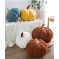 Miniatyrbilde 5 av 5: 3D Gresskar Pute Fylt Dyr, Fluffy Gresskar Plysj Leker, Gresskar Pute Sofa Pute Gresskar for Hjemmeinnredning Halloween (Brun, 20.32cm)