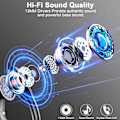 Pikkukuva 3 / 6: Bluetooth 5.3 Urheilukuulokkeet HiFi Stereo Melunvaimennus Kuulokkeet Mikrofonilla, Langattomat Kuulokkeet 50H Kaksois-LED-Näyttö, Korvassa Kuulokkeet
