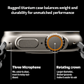 Miniatyrbilde 4 av 6: 49mm for Apple Watch Ultra 8 Smartklokke Smartklokke Menn Kvinner Serie NFC Bluetooth-samtale Trådløs lading Trening Vannbestandig Wat black and CheNL