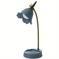 Miniatyrbillede 1 af 11: 1 stk. Magisk LED-skrivebordslampe, trådløs bordlampe, justerbar svanehals, dæmpbar, berøringsfølsom, genopladelig Blue