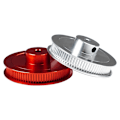 Miniatyrbillede 5 af 5: GT2 Tandhjul 3D Printer Del 80 Tænder 2GT Synkron Trækskive Hul Bredde 6mm GT2 Tandrem GT2 Trækskive Silver 0.08