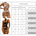 Pikkukuva 4 / 4: Naisten alusvaatteet Choker Bra G-String Yöasu punainen red S