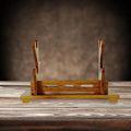 Miniatyrbilde 4 av 5: 1/2 tre stativholder for Samurai Display Elegant og robust Lysebrun 2 lag Light Brown 2 Layers 1 Pc