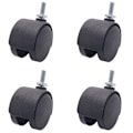 Pikkukuva 1 / 5: 6 mm:n kierteinen tanko, 40 mm:n kaksoispyöräinen pyörivä pyörä, musta black