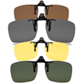 Miniatyrbillede 1 af 8: Brille Clip-On Polariseret Schwarz One Size