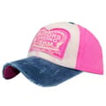 Broderade Justerbara Basebollkepsar för Män & Kvinnor Strapback Kepsar(qb) Pink-Navy Blue