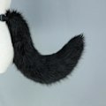 Miniatyrbilde 3 av 4: Fleksibel falsk pels katt kostyme hale cosplay Halloween jul fest kostymer Grey