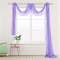 Miniatyrbillede 2 af 7: Stilfuld Vindue Sjal Valance Blød Lys Vindue Gardin Hjem Soveværelse Indretning Mørk Lilla Dark Purple 1.5*5M