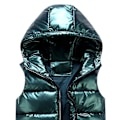 Miniatyrbild 2 av 2: Sliktaa Unisex Blank Glansig Vattentät Ärmlös Jacka Lättvikts Puffer Väst - Grön Green M