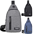 Miniatyrbillede 8 af 10: Crossbody taske Brystpakke GRÅ - spot salg Grey