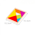 Pikkukuva 5 / 5: Setti, puinen pulmapelilohkoja värikkäitä Tangram-lajittelijoita, Tangram-palapelit taaperoille pojille tytöille 3+