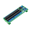 Miniatyrbild 4 av 5: Reläkontrollmodul TVS-överspänningsskydd 20-kanals reläkort 9600BPS justerbar data tid RS485 för smarta hem (24V)
