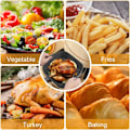 Miniatyrbillede 6 af 7: Airfryer Silikone Krykke Tyk Genanvendelig Silikone Firkantet Airfryer Indsatser Udskiftning Pergament Papir Airfryer Kurv