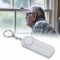 Miniatyrbild 1 av 8: Mini Personligt Larm Nyckelring med 130dB Hög Siren Säkerhet Självförsvar Enhet Nödlarm för Äldre Kvinna Vit
