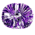 Miniatyrbillede 2 af 5: stk. Metalliske Pompomer til Cheerleading[qb] purple silver
