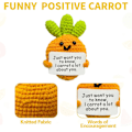 Miniatyrbild 5 av 5: Rolig Mini Positiv Potatis, 3 st Söta Virkade Dockor med Positivt Kort, Mjuk Ull Stickad Leksaksdekoration Uppmuntran Stöd (Positiv Morot)