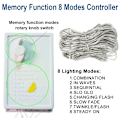 Miniatyrbillede 4 af 7: 120-672 LED Net Mesh Fairy String Lights Udendørs Juledekoration 8 Tilstande Vandafvisende Bryllupsfest Lys EU/UK/ Warm White