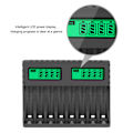 Miniatyrbillede 7 af 10: Batterioplader AA/AAA Digital Display Batterier Opladning Bærbar Rejsebureau Omvendt Polaritet for Beskyttende Opladning